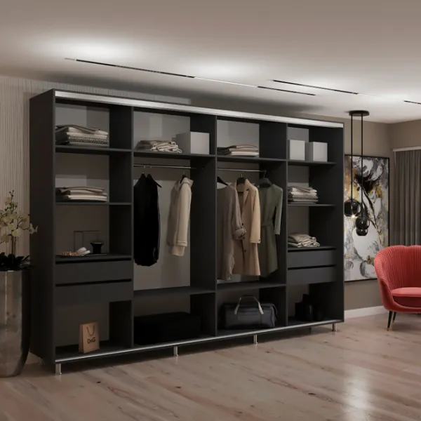 Шкаф My-Style Cupe 330 x 60см x 210 / ЛДСП / Anthracite photo 2