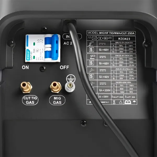Aparat de sudat Kraft&Dele KD3423 230 V semiautomat (MIG/MAG), cu electrod (MMA), cu gaz inert (TIG) / Gray photo 5