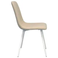 Scaun de bucătărie Evelin YTC-079WH Stofă/ Light Beige White photo 2