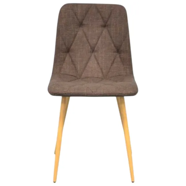 Scaun de bucătărie Evelin YTC-080WO Stofă/ Dark Brown Yellow photo 1