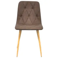 Scaun de bucătărie Evelin YTC-080WO Stofă/ Dark Brown Yellow