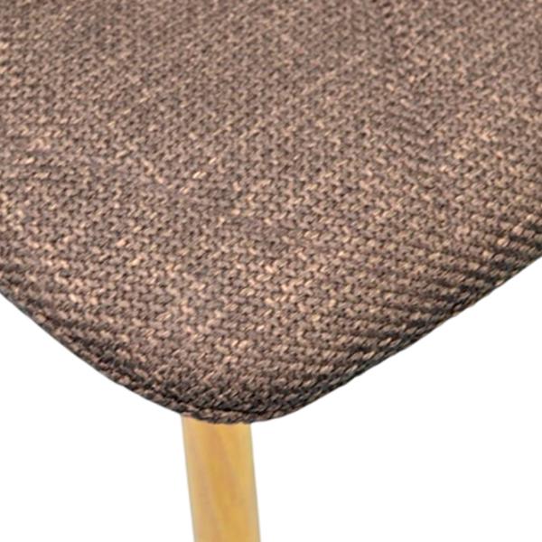 Scaun de bucătărie Evelin YTC-080WO Stofă/ Dark Brown Yellow photo 3