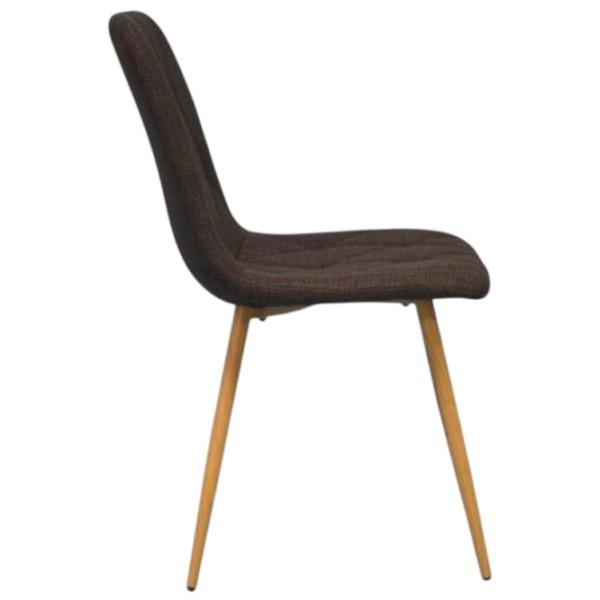 Scaun de bucătărie Evelin YTC-080WO Stofă/ Dark Brown Yellow photo 4