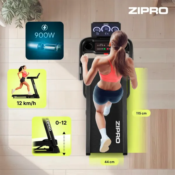 Беговая дорожка Zipro Luma 12 км/ч / 120 кг / Черный photo 6