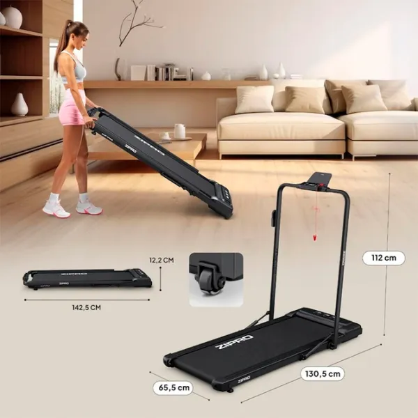 Беговая дорожка Zipro Newlite 12 км/ч / 110 кг / Черный photo 3