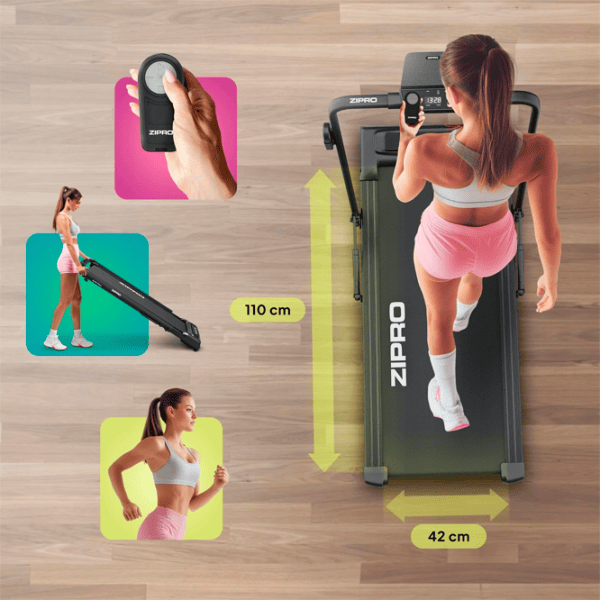 Беговая дорожка Zipro Newlite 12 км/ч / 110 кг / Черный photo 6