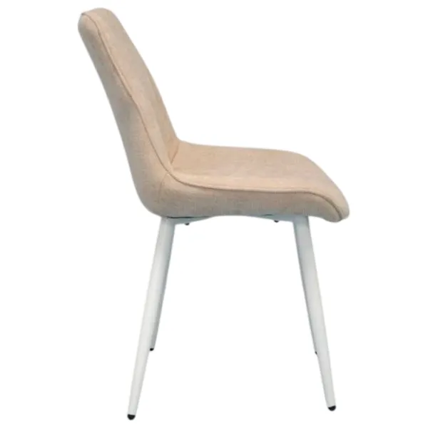 Scaun de bucătărie Evelin YTC-055WH Stofă/ Light Beige White photo 3