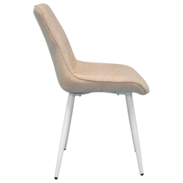 Scaun de bucătărie Evelin YTC-055WH Stofă/ Light Beige White photo 3
