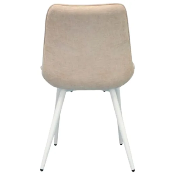 Scaun de bucătărie Evelin YTC-055WH Stofă/ Light Beige White photo 4