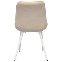 Scaun de bucătărie Evelin YTC-055WH Stofă/ Light Beige White photo 4