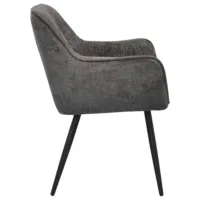 Scaun de bucătărie Evelin YTC-090B Stofă/ Dark Gray Black photo 2