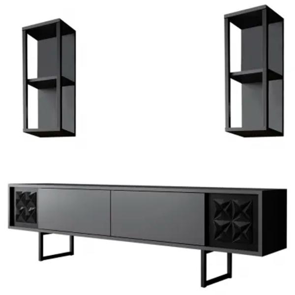 Комплекты ТВ-зона Trendy Black Line 48 см x 30 cм x 180 см / Черный photo 1