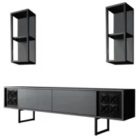 Комплекты ТВ-зона Trendy Black Line 48 см x 30 cм x 180 см / Черный