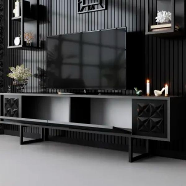 Комплекты ТВ-зона Trendy Black Line 48 см x 30 cм x 180 см / Черный photo 4