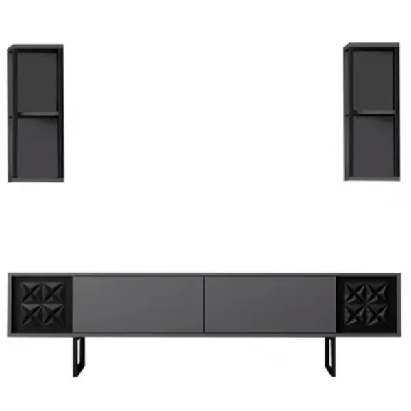 Комплекты ТВ-зона Trendy Black Line 48 см x 30 cм x 180 см / Черный photo 6