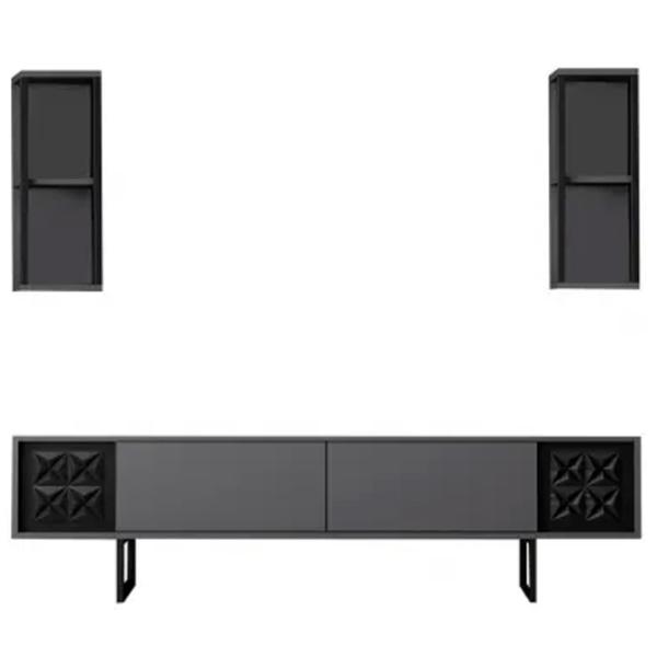 Комплекты ТВ-зона Trendy Black Line 48 см x 30 cм x 180 см / Черный photo 6