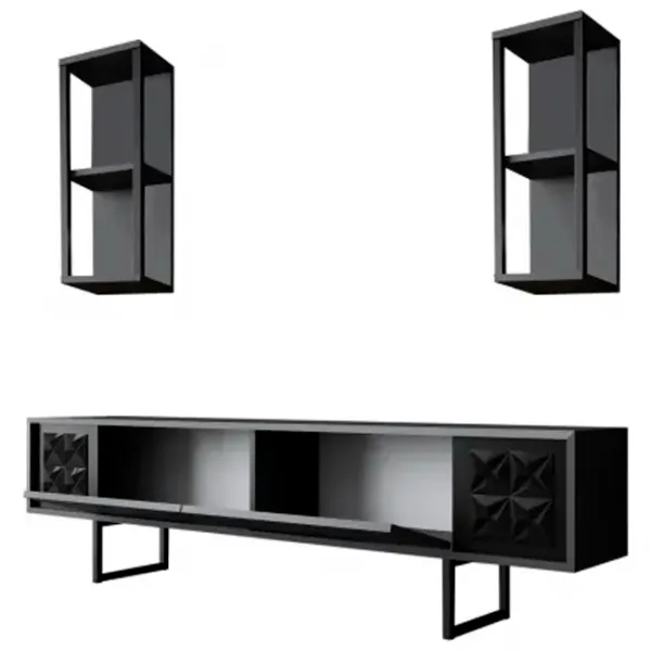 Комплекты ТВ-зона Trendy Black Line 48 см x 30 cм x 180 см / Черный photo 8