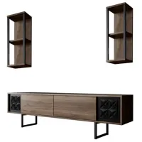 Комплекты ТВ-зона Trendy Black Line 48 см x 30 cм x 180 см / Коричневый