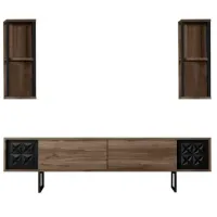 Комплекты ТВ-зона Trendy Black Line 48 см x 30 cм x 180 см / Коричневый photo 2