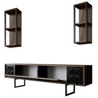 Комплекты ТВ-зона Trendy Black Line 48 см x 30 cм x 180 см / Коричневый photo 3
