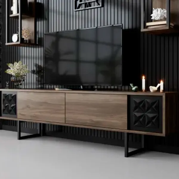 Комплекты ТВ-зона Trendy Black Line 48 см x 30 cм x 180 см / Коричневый photo 4