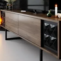 Комплекты ТВ-зона Trendy Black Line 48 см x 30 cм x 180 см / Коричневый photo 7