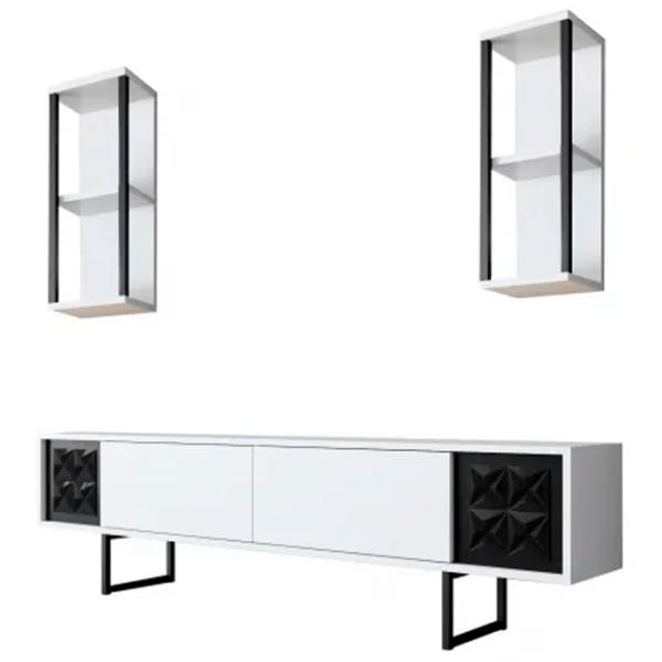 Комплекты ТВ-зона Trendy Black Line 48 см x 30 cм x 180 см / Белый photo 1
