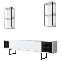 Комплекты ТВ-зона Trendy Black Line 48 см x 30 cм x 180 см / Белый