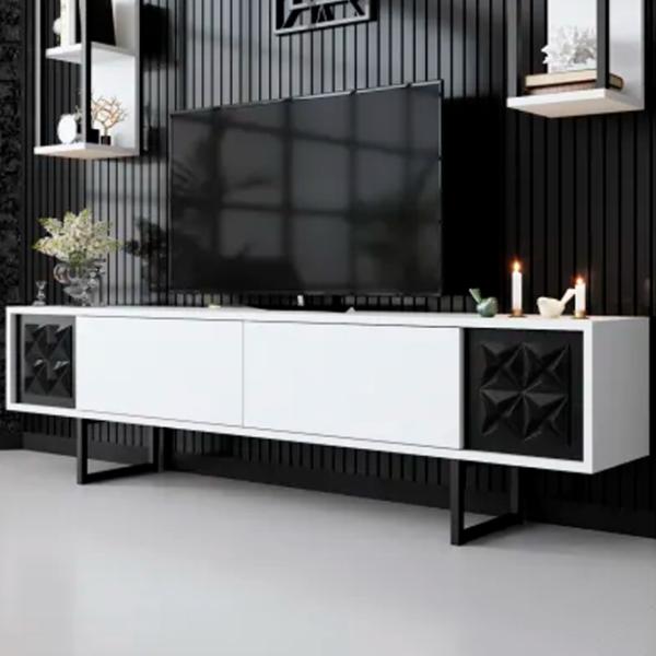 Комплекты ТВ-зона Trendy Black Line 48 см x 30 cм x 180 см / Белый photo 2