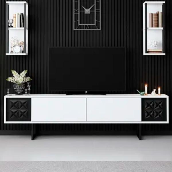 Комплекты ТВ-зона Trendy Black Line 48 см x 30 cм x 180 см / Белый photo 3