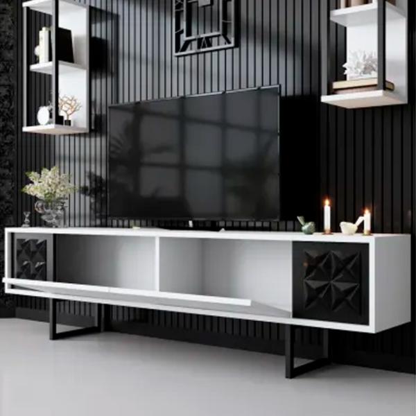 Комплекты ТВ-зона Trendy Black Line 48 см x 30 cм x 180 см / Белый photo 4