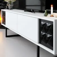 Комплекты ТВ-зона Trendy Black Line 48 см x 30 cм x 180 см / Белый photo 5