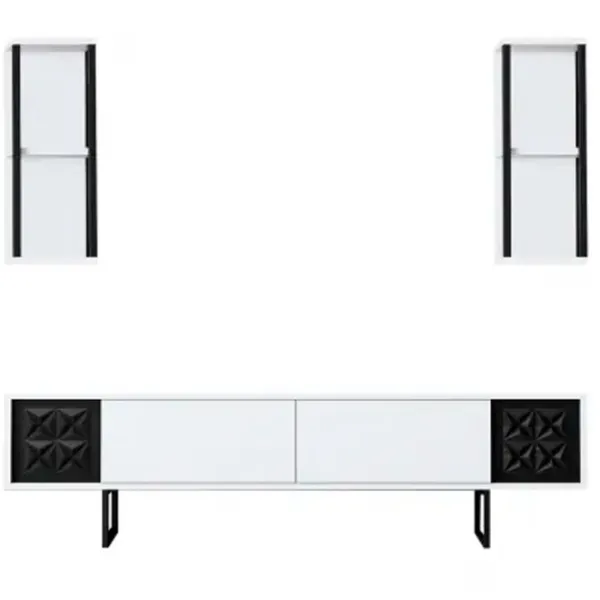 Комплекты ТВ-зона Trendy Black Line 48 см x 30 cм x 180 см / Белый photo 6