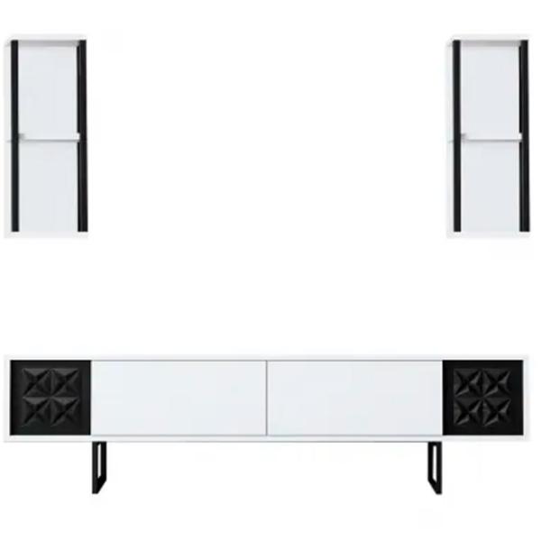 Комплекты ТВ-зона Trendy Black Line 48 см x 30 cм x 180 см / Белый photo 6