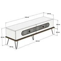 Тумба под телевизор Trendy Ekol 45 x 145 x 40см / ДСП photo 4