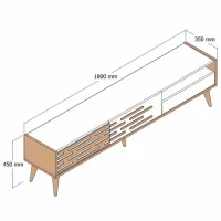 Тумба под телевизор Trendy Valensiya 35 x 180 x 45см / ДСП photo 4
