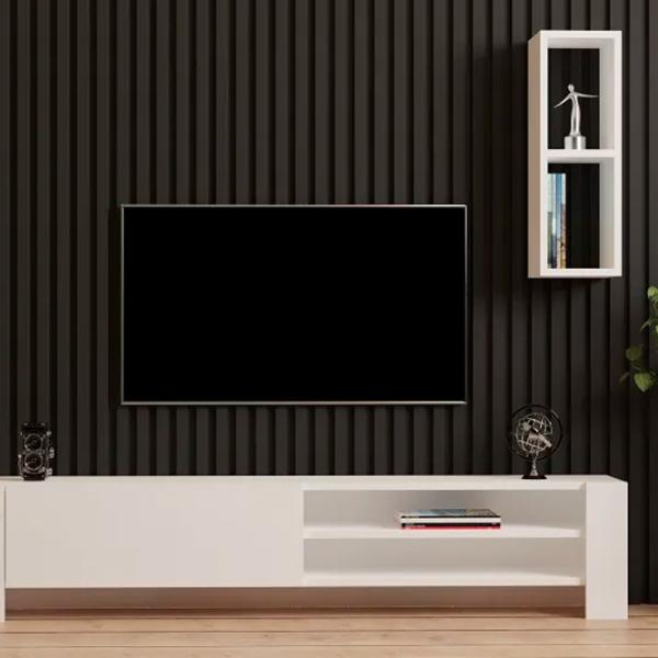 Seturi zona TV Trendy Naz 33 cm x 26.8 cm x 160 cm / White photo 3