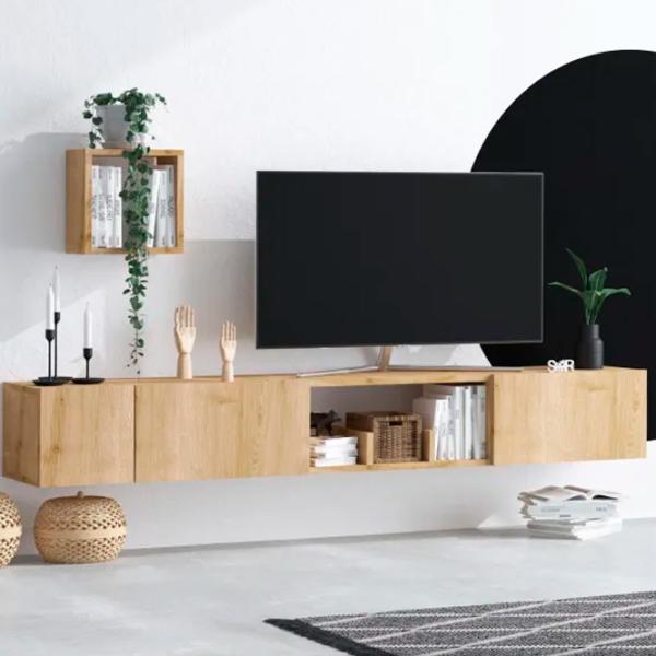 Комплекты ТВ-зона Trendy Avior 25 см x 32 см x 180 см / Дуб Сонома photo 3