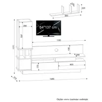 Seturi zona TV Trendy Como 171.1 cm x 31.5 cm x 149 cm / Stejar Sonoma photo 5