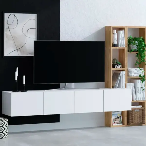 Комплекты ТВ-зона Trendy Pana 25 см x 32 см x 182 см / Белый photo 3