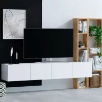 Комплекты ТВ-зона Trendy Pana 25 см x 32 см x 182 см / Белый photo 3