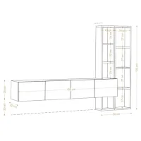 Комплекты ТВ-зона Trendy Pana 25 см x 32 см x 182 см / Белый photo 4