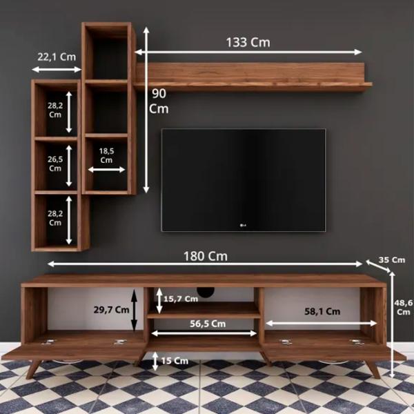 Комплекты ТВ-зона Trendy TV M16 48 см x 35 см x 180 см / Коричневый photo 10