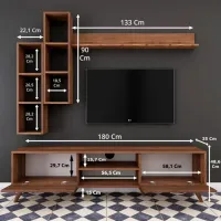Комплекты ТВ-зона Trendy TV M16 48 см x 35 см x 180 см / Коричневый photo 10