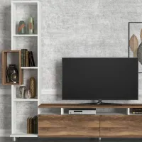Seturi zona TV Trendy TULIP 166.7 cm x 29.5 cm x 160 cm / Brown photo 3