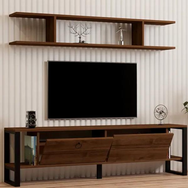 Комплекты ТВ-зона Trendy Melis 45 см x 30 cм x 160 см / Коричневый photo 2