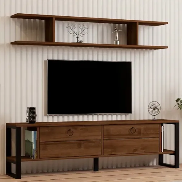 Комплекты ТВ-зона Trendy Melis 45 см x 30 cм x 160 см / Коричневый photo 3