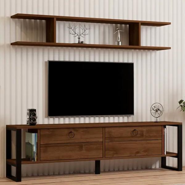 Комплекты ТВ-зона Trendy Melis 45 см x 30 cм x 160 см / Коричневый photo 3