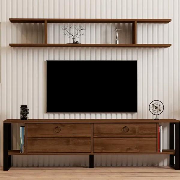 Комплекты ТВ-зона Trendy Melis 45 см x 30 cм x 160 см / Коричневый photo 5