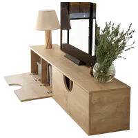 Тумба под телевизор Trendy Grotte 45 x 180 x 35см / ДСП photo 4